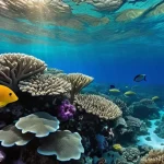 투발루에서 즐기는 스노클링 - **Vibrant Underwater Coral Garden in Tuvalu:** A breathtaking wide-angle view of a pristine, untouch...