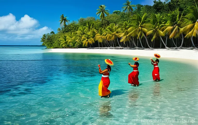 투발루에서 즐기는 스노클링 - **Tranquil Sunset over Funafuti Lagoon:** A serene landscape photograph capturing the stunning sunse...